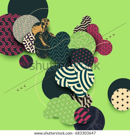 Abstract colorful geometric composition Abstract colorful geometric composition