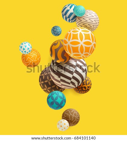 Multicolored decorative balls. Abstract vector illustration. Multicolored decorative balls. Abstract vector illustration.