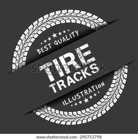 Tire tracks - stock vector
