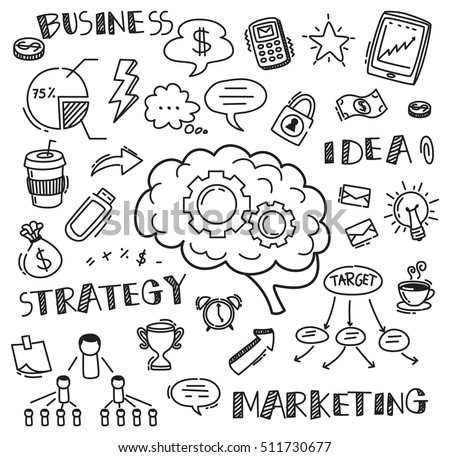 hand drawn business doodle element hand drawn business doodle element
