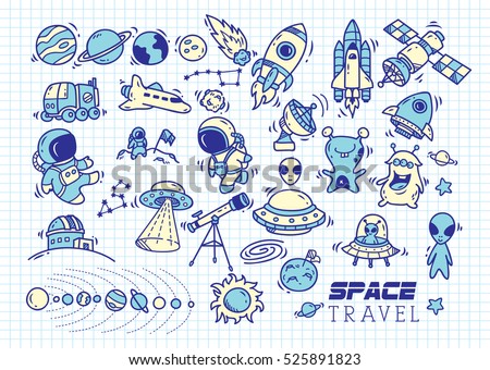 space themed doodle space themed doodle