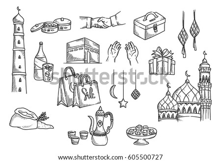 Islamic doodle, suitable for Ramadan or Eid mubarak event Islamic doodle, suitable for Ramadan or Eid mubarak event