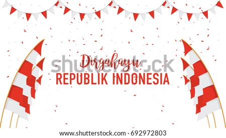 Poster or banner Indonesian independence day festival Poster or banner Indonesian independence day festival