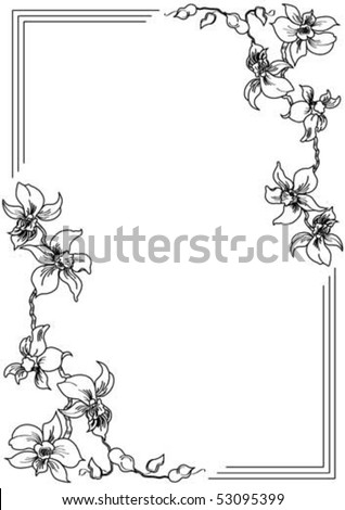 Floral Corner Border Stock Vector 38099707 - Shutterstock