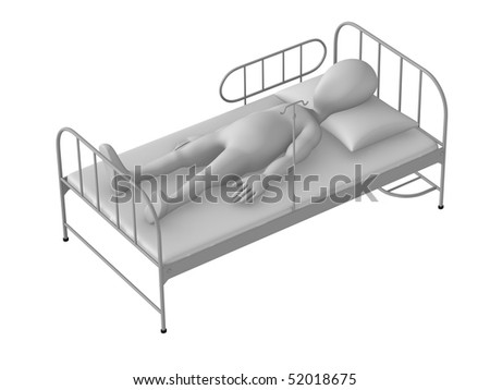 3d Render Cartoon Character On Hospital Stock Illustration 48012619