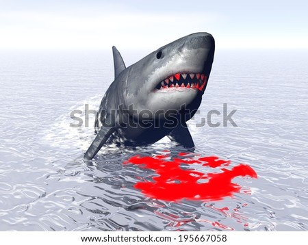 shark blood going water shutterstock