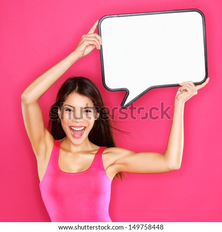 http://thumb1.shutterstock.com/display_pic_with_logo/463936/149758448/stock-photo-woman-showing-sign-speech-bubble-happy-sexy-with-copy-space-for-text-beautiful-excited-smiling-149758448.jpg