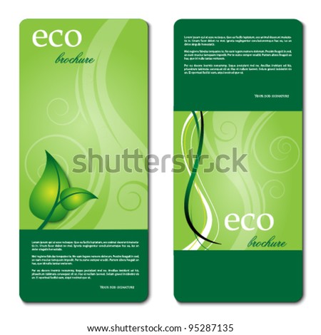 design brochure eco diverse vector brochure eco logo green promotion  with elements  stock