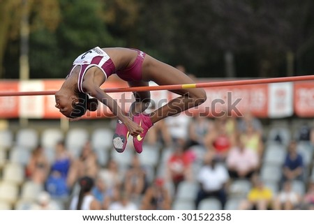 turin italy july athletics jump italian during furlani perform erika nebiolo championships primo stadium shutterstock barbieri diego portfolio