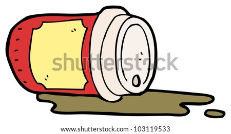 Cartoon Spilled Coffee Cup Stock Illustration 103119533 - Shutterstock