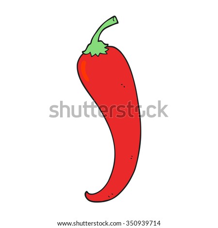 Quirky Drawing Chili Pepper Stock Vector 49263271 - Shutterstock