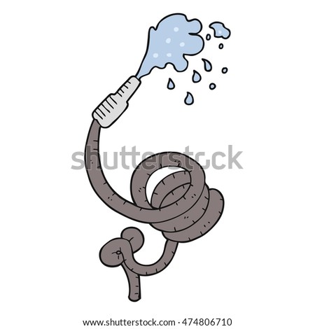 Squirting Hose Cartoon Stock Vector 55189543 - Shutterstock