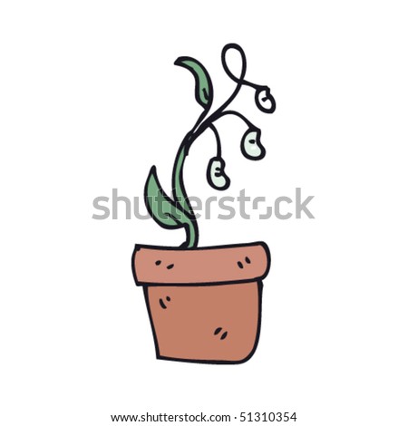 Quirky Drawing Bean Plant Stock Vector 51310354 - Shutterstock