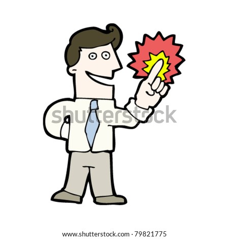Cartoon Scientist Brilliant Idea Vector Illustration Stock Vector ...