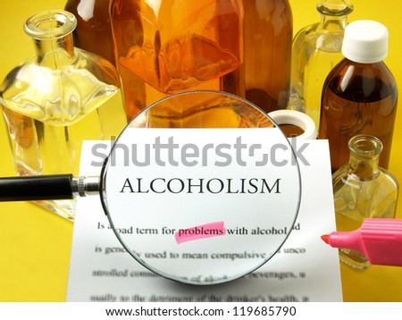 Alcoholism treatments - stock photo Alcoholism treatments - stock photo
