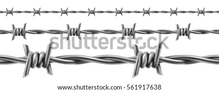 Barbed wire seamless. 3d vector Barbed wire seamless. 3d vector