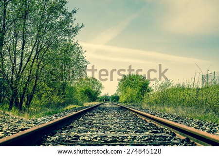 Railroad Track Sepia Stock Photo 111484391 - Shutterstock