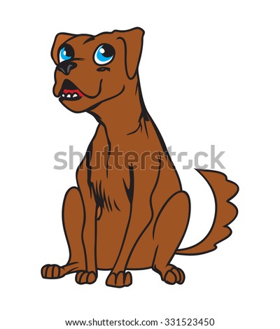 Hand Drawn Cartoon Dogbad Dog Stock Illustration 118193278 - Shutterstock