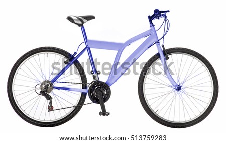 light blue mountain bike
