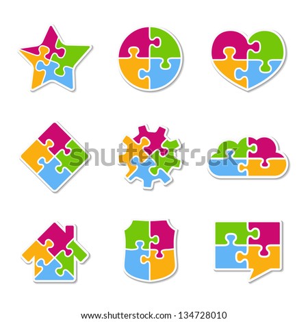 Puzzle logo Stock Photos, Images, & Pictures | Shutterstock