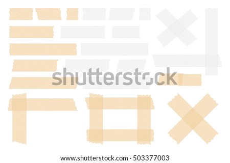 Pieces of transparent adhesive tape, sticky tape, vector eps10 illustration Pieces of transparent adhesive tape, sticky tape, vector eps10 illustration