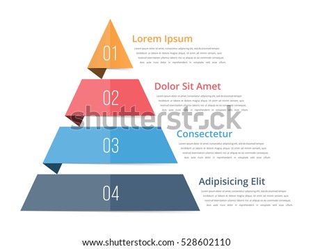 Pyramid chart template, pyramid infographics, four steps infographics, vector eps10 illustration Pyramid chart template, pyramid infographics, four steps infographics, vector eps10 illustration
