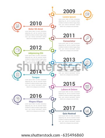 Vertical timeline infographics template, workflow or process diagram, vector eps10 illustration Vertical timeline infographics template, workflow or process diagram, vector eps10 illustration