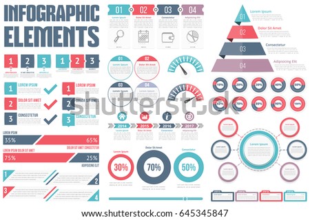 Infographic Elements - process infographics, steps and options, circle diagram, workflow diagrams, timeline infographics, pyramid chart, percents visualization, vector eps10 illustration Infographic Elements - process infographics, steps and options, circle diagram, workflow diagrams, timeline infographics, pyramid chart, percents visualization, vector eps10 illustration