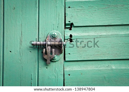 wall of a shed with doors Stock Photos, Illustrations, and Vector 