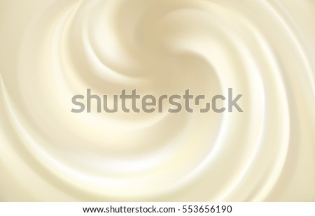 Soft curvy gray fluid cheese with space for text. Whirl light beige eddy surface. Yummy sweet vanilla yoghurt spread. Close up view Soft curvy gray fluid cheese with space for text. Whirl light beige eddy surface. Yummy sweet vanilla yoghurt spread. Close up view