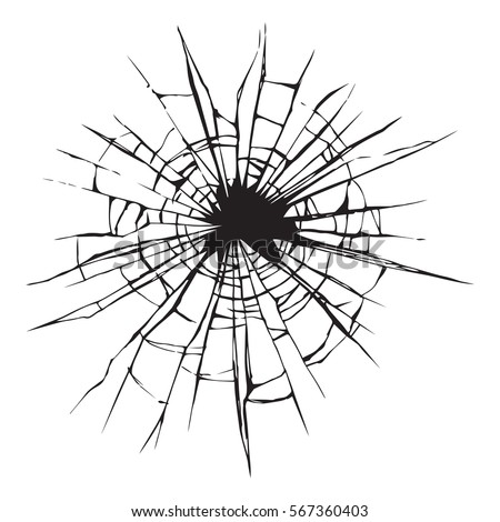 Crime circle break crystal pane isolated on white backdrop. Freehand outline black ink hand drawn picture sketchy in doodle retro graphic style pen on paper. Closeup view with space for text Crime circle break crystal pane isolated on white backdrop. Freehand outline black ink hand drawn picture sketchy in doodle retro graphic style pen on paper. Closeup view with space for text