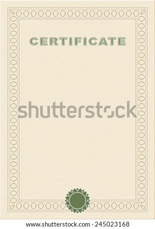 certificate form stock legal