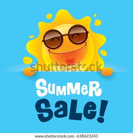 Summer Sale! Summer sun with big sign. Summer Sale! Summer sun with big sign.