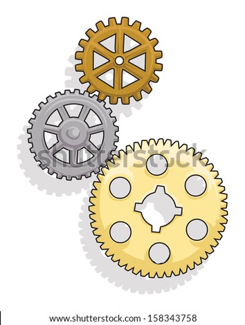 Complex Fantastic Machine Gears Levers Pipes Stock Vector 186549416