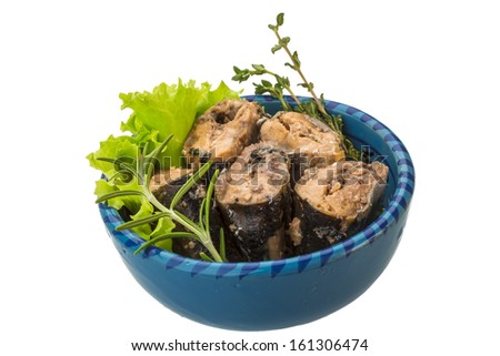 pacific saury with salad and pacific saury with salad and