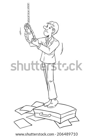 Illustration Man Figure Shooting His Head Stock Vector 59070457 