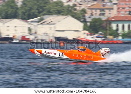  - stock-photo-istanbul-turkey-may-ilker-ozmen-and-umur-duyar-drive-lenore-yacht-team-offshore-boat-104984168