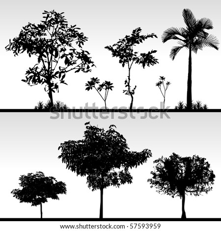 Flower Plant Pot Silhouette Vector Stock Vector 57764188 - Shutterstock