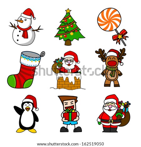 Christmas Cartoon Vector Illustration Eps10 Stock Vector 162519050 - Shutterstock