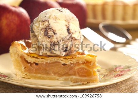  - stock-photo-apple-pie-with-vanilla-chocolate-ice-cream-unsharpened-file-109926758