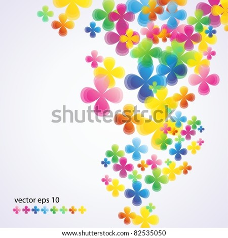 Beautiful Vector Flowers Space Your Text Stock Vector 57900097