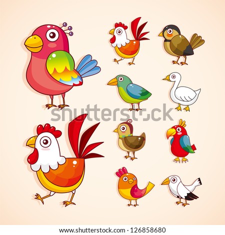 Cartoon Birds Icon Stock Vector 67352377 - Shutterstock