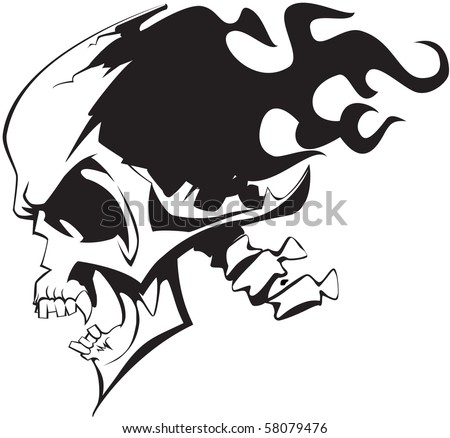 Flaming Skull Stock Photos, Images, & Pictures 