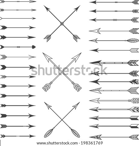 Arrow Clip Art Set Vector On Stock Vector 198361769 - Shutterstock