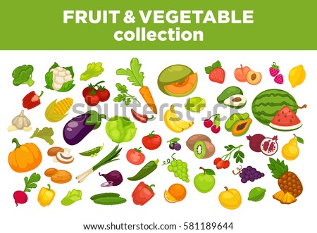Fruits, vegetables and berries icons pumpkin, broccoli and apple or pear. Isolated flat onion, radish or beet and garlic. Vector set of cauliflower, eggplant zucchini, cherry or strawberry and grape Fruits, vegetables and berries icons pumpkin, broccoli and apple or pear. Isolated flat onion, radish or beet and garlic. Vector set of cauliflower, eggplant zucchini, cherry or strawberry and grape