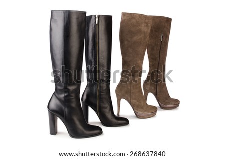 Woman shoes isolated on the white background - stock photo