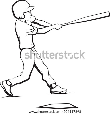 man hitting a baseball coloring pages - photo #26