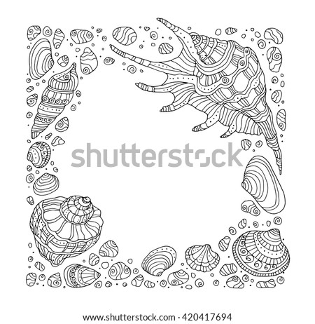 African American Mermaid Coloring Page Stock Illustration 260284385
