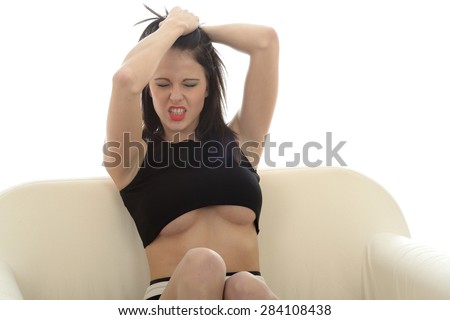 average female vagina breasts showing under crop top