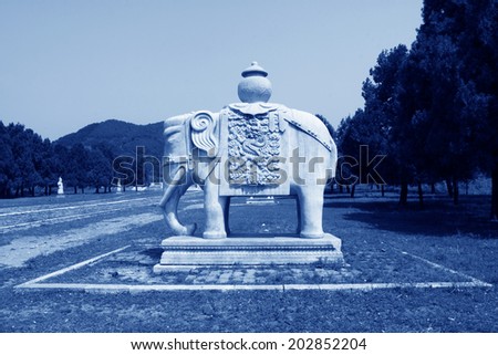 Stone animal landscape architecture in the Eastern Tombs of the Qing 